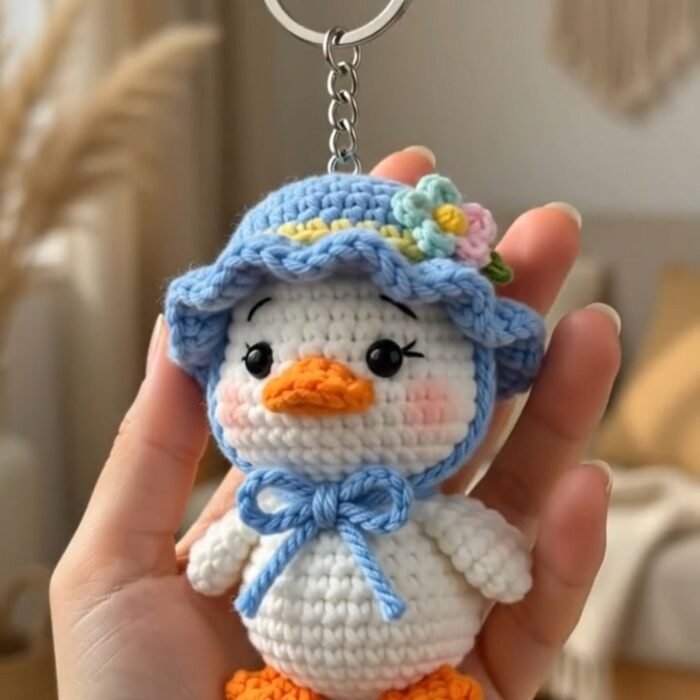 Crochet Penguin Keychain