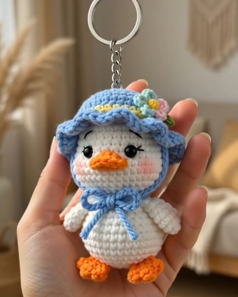 Crochet Penguin Keychain