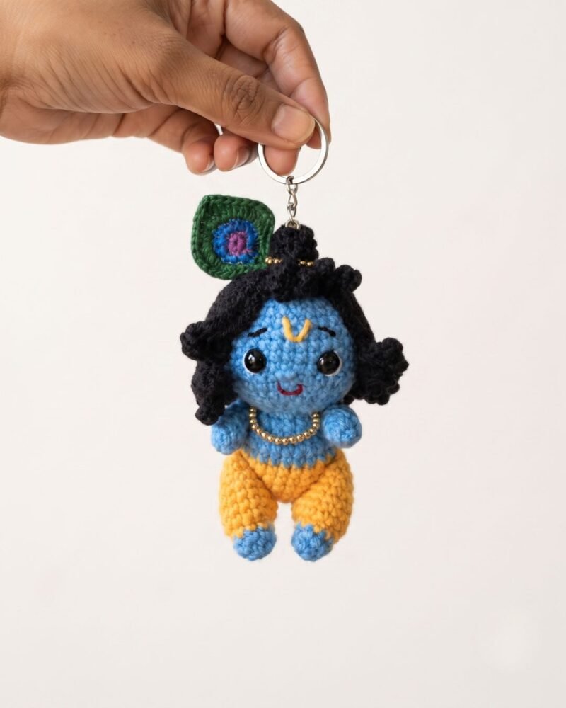 Little Krishna Crochet Keychain