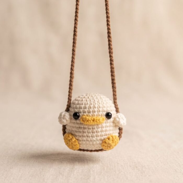 Cute Crochet Duck Hanging Decor