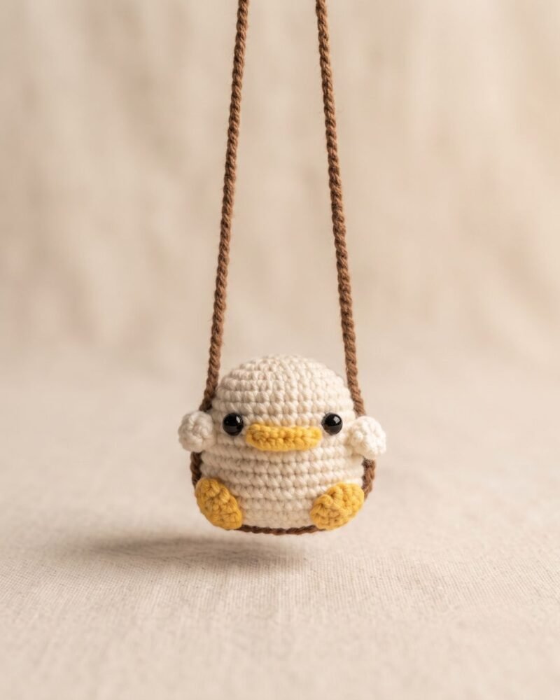 Cute Crochet Duck Hanging Decor
