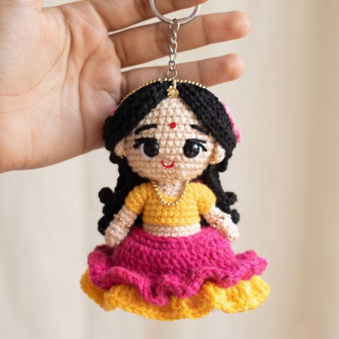 Little Radha Crochet Keychain