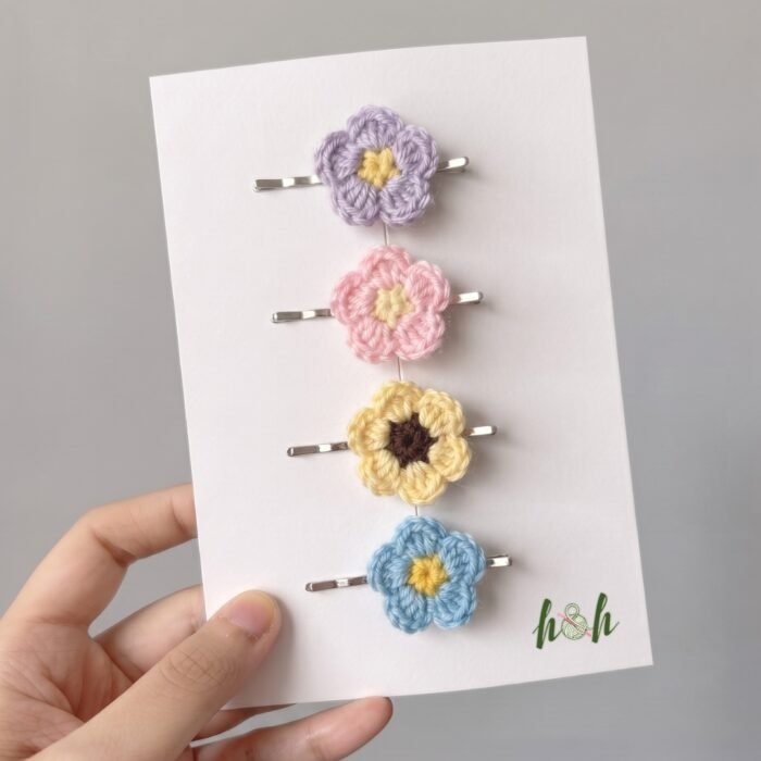 Flower Hair Clips Set