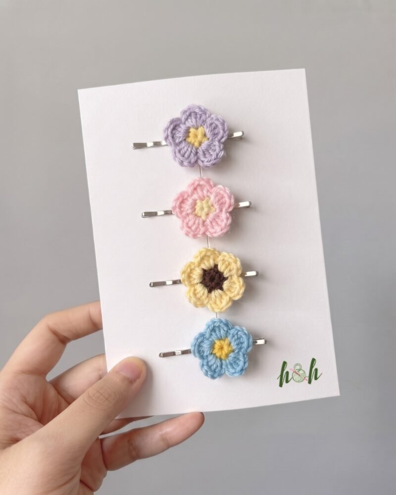 Flower Hair Clips Set
